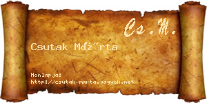 Csutak Márta névjegykártya